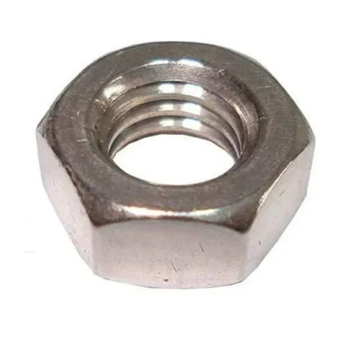 Galvanized Alloy Steel Hex Nut - Color: Silver
