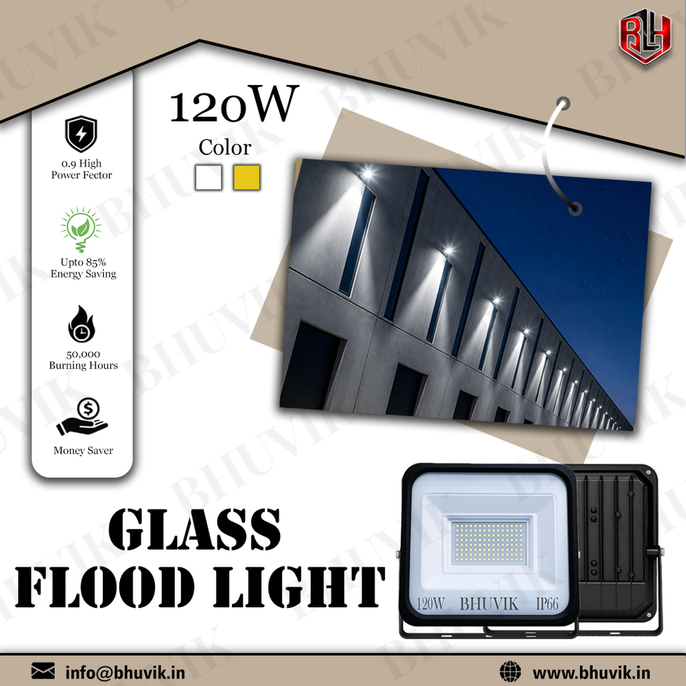 100W LED Flood Light - Black Housing, IP65/IP66 Rating, 50-60Hz Frequency, Pure White Illumination | Energy Efficient, Low Maintenance, Long Lifespan