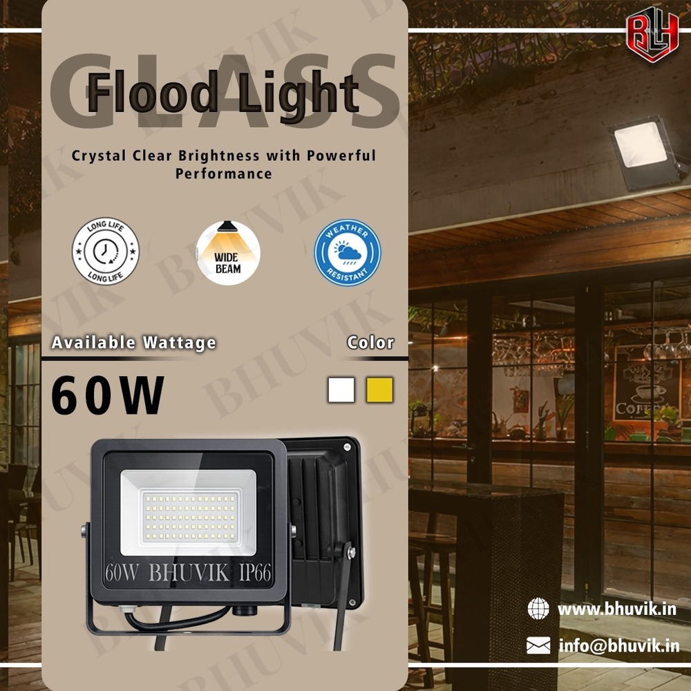 50W-60W Led Flood Light Gm - Color: Black