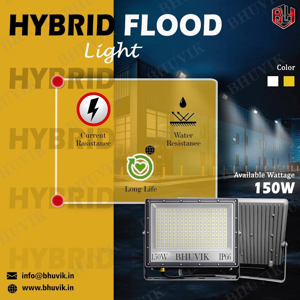 150W Led Hybrid Flood Light - Color: White