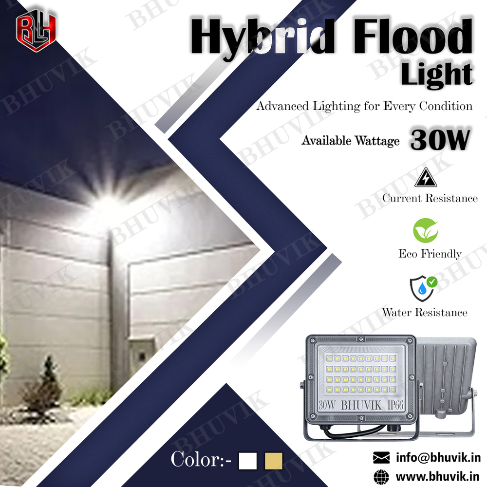 30W Led Hybrid Flood Light - Color: White
