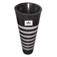 Bathroom Marble Pedestal Wash Basin - Color: Black