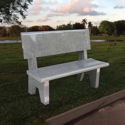 Garden Outdoor Granite Bench - Color: Gray