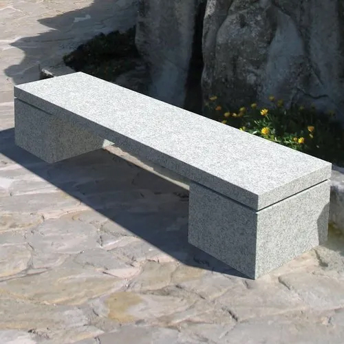 Outdoor Granite Bench - Color: Gray
