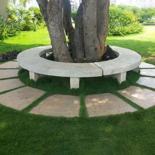 Granite Round Table Set - Color: White