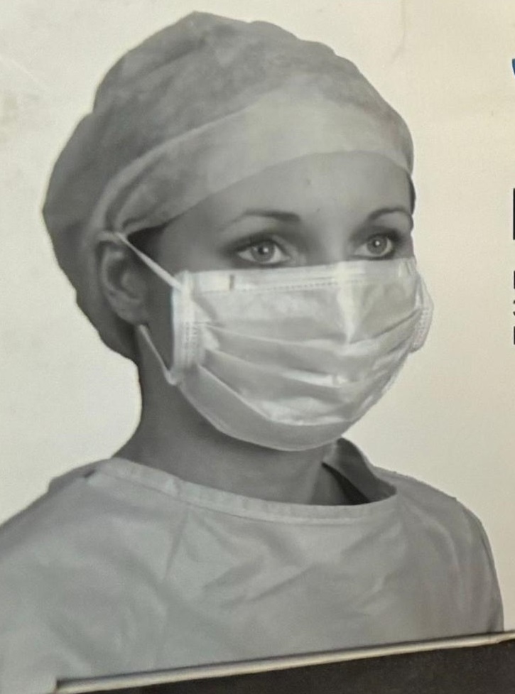 Disposable Face Mask - Non-woven Material, 3 Ply | Bacterial Filtration Efficiency 98%, Soft Elastic Earloop, Skin-friendly, Single Use, Blue Color