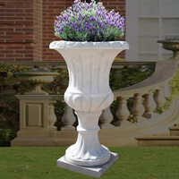Marble Stone Planter - Color: White