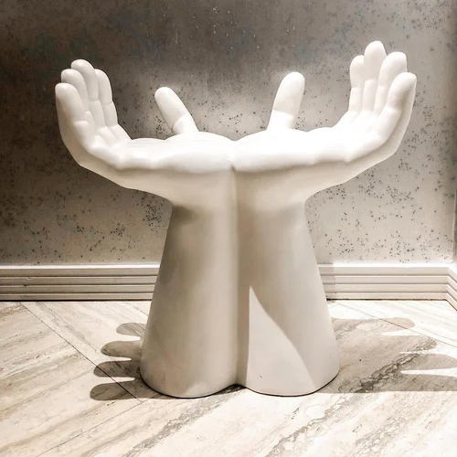 Hand Crafted Marble Hand - Color: White