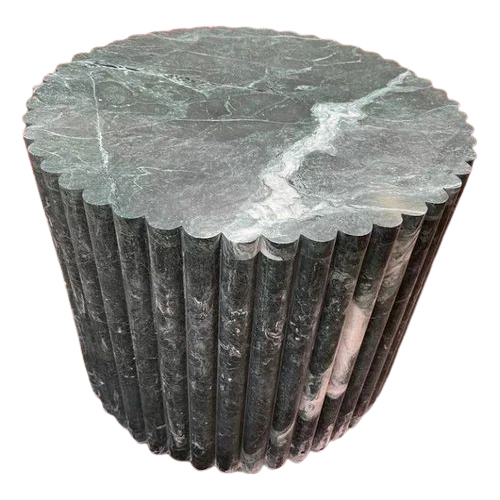 Fluted Marble Centre Table - Color: Black