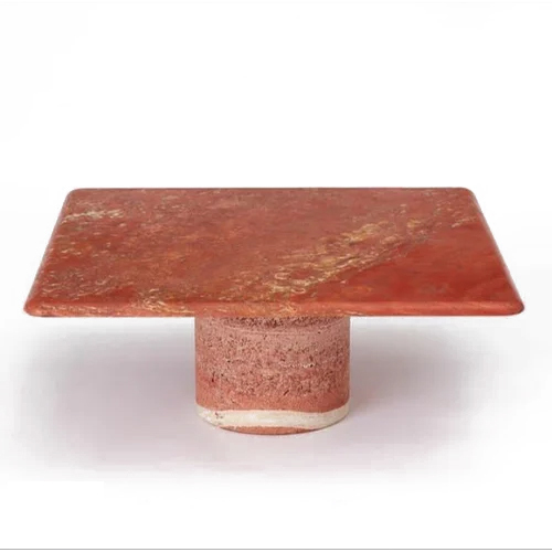 Marble Centre Table - Color: Red