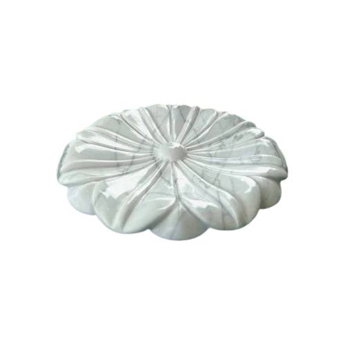 Marble Stone Fruit Tray - Color: White