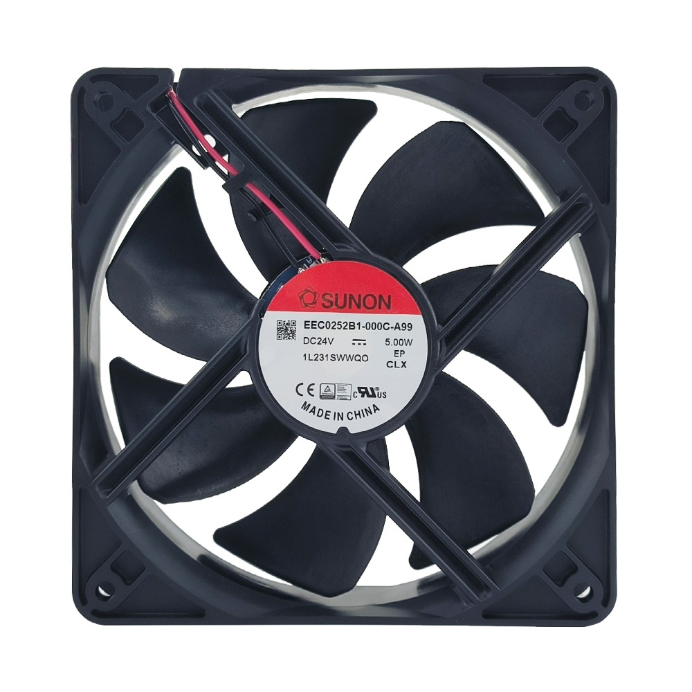 Sunon Eec0382b1-000c-a99 12038 24v Chassis Cooling Fan - Color: Black