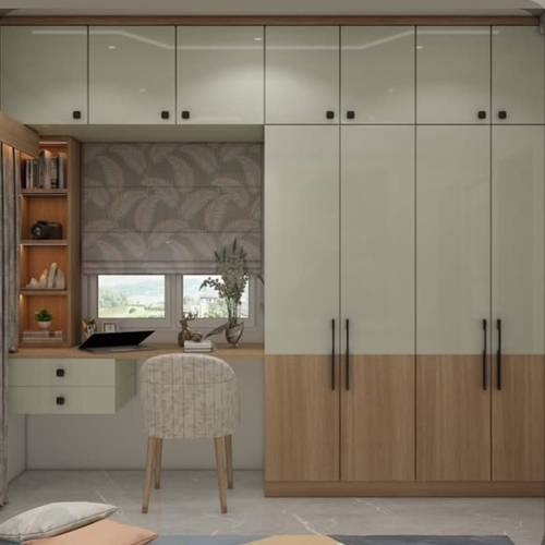 Wardrobe With Study Table - Color: As Per Requirment