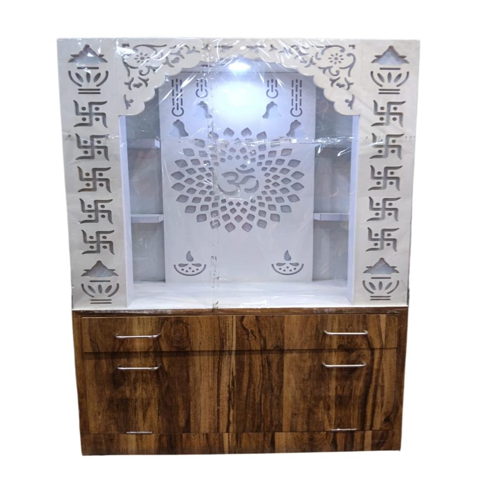 Ply Sunmica Mandir - Color: Brown