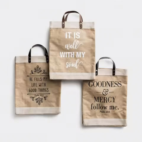 Hot Sale Large Capacity Burlap Jute Reusable Grocery Tote Bag Eco-friendly with Soft Letter Decoration for Gift National Style