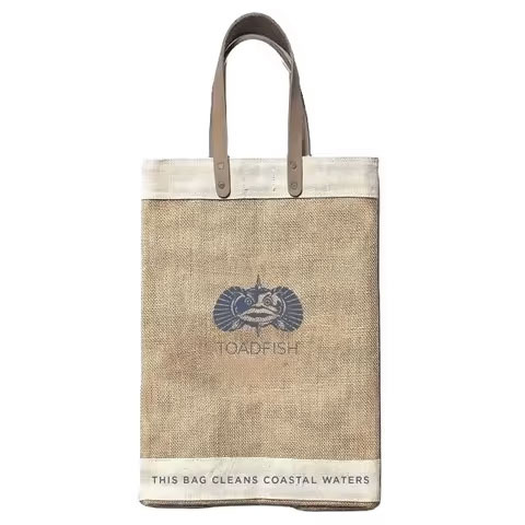 Best Christmas Offer Eco-Friendly Custom Logo Printed Jute Leather Carry Bags Fashionable Small Lady Style Flower Open Daily