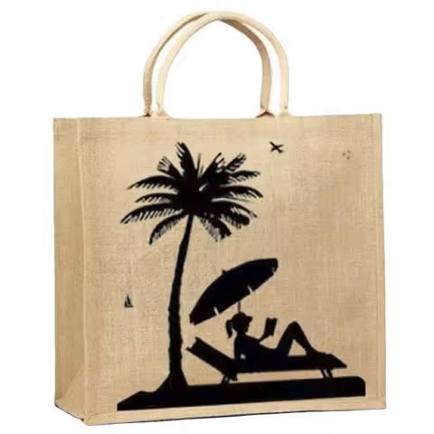 Dual-Purpose Jute Bag for Golf Market Exclusive Fabric with Screen Printing Stylish National Design