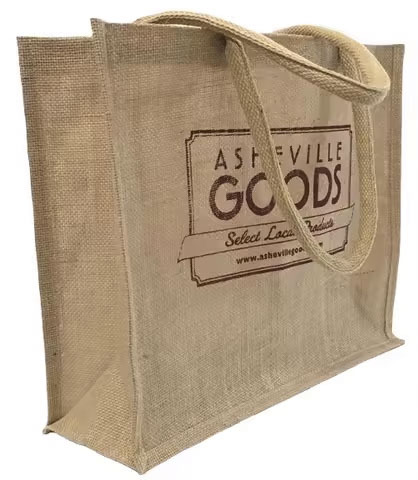 Wholesale Eco-Friendly Jute Grocery Bag with Custom Logo Printing Linen Burlap Shopping Tote Bag