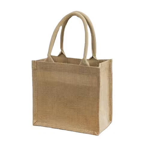 Wholesale Custom Eco-friendly Jute Hessian Tote Bag and Stylish with Logo and Letter Pattern for Shopping and Gift Giving