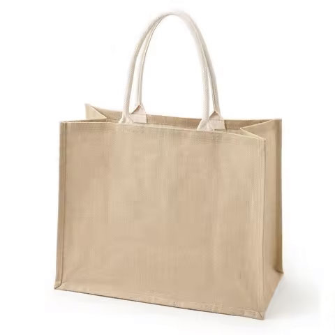 Wholesale Jute Tote Bags with Custom Printed Logo Jute Shopping Bag Reusable Natural Burlap Jute Bag