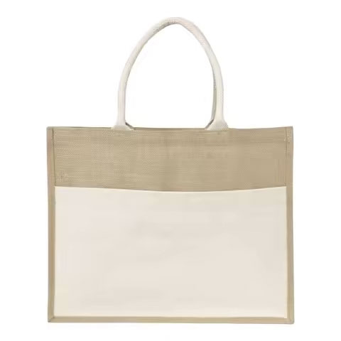 Women's Eco-Friendly Jute Tote Bag with Custom Printing Inner Lamination OEM Customization
