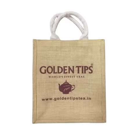 Eco-friendly Custom Printed Logo Jute Tote Bag Washable Waterproof Natural Color Wholesale Available Promotional Gift Shopping