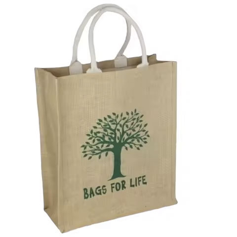 Wholesale Eco-Friendly Custom Printed Jute Tote Bag Washable Reusable Natural Burlap Linen Cotton Recyclable Gunny Bag for