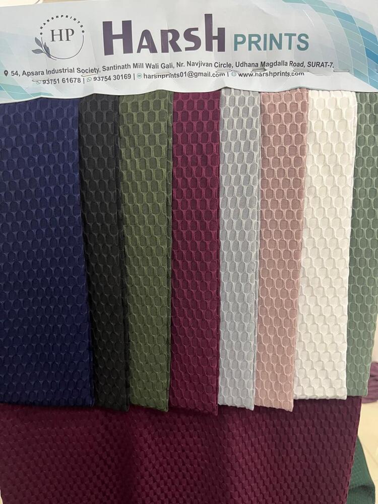 Dimond Knitted Polyester Fabrics - Lycra Spandex Blend, 4 Way Stretch Knit Material For T-shirts And Sportswear, Soft And Durable Quality