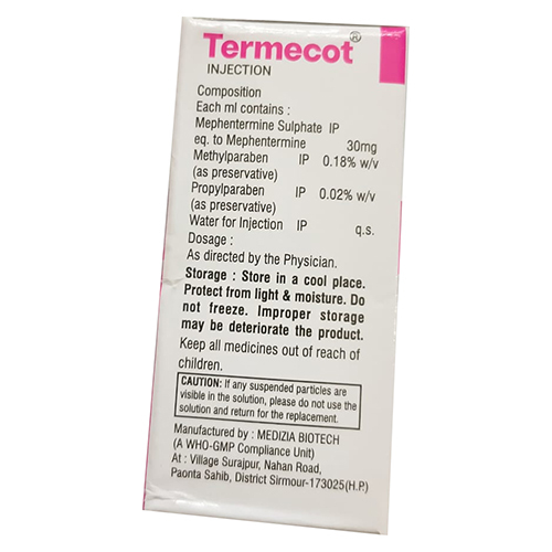 Mephentermine Sulphate Injection Ip - 100% Pure, Highly Soluble In Water | 100% Safe To Use, Ideal For Medical Applications