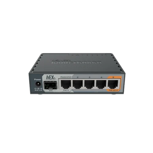 5Xgbit Lan Mikrotik Hex S Rb760Igs Router - Color: Black