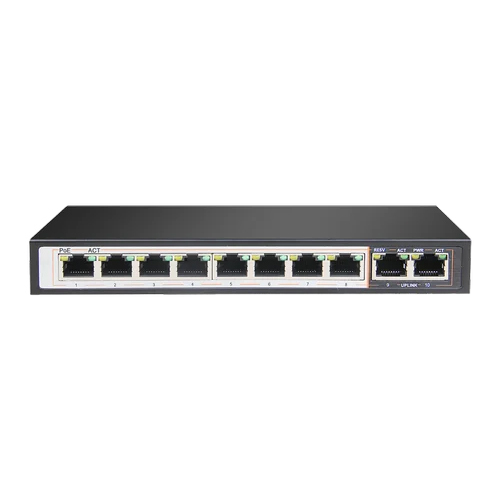 D-Link Dgs-F1010P-E 8Ge Poe Plus 2Ge Uplink 250M Poe Switch - Color: Black