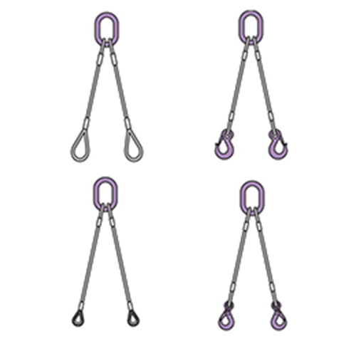 Two Leg Wire Rope Slings
