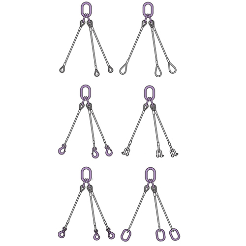 Three Leg Wire Rope Sling