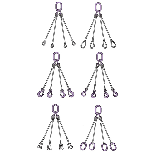 Four Leg Wire Rope Sling