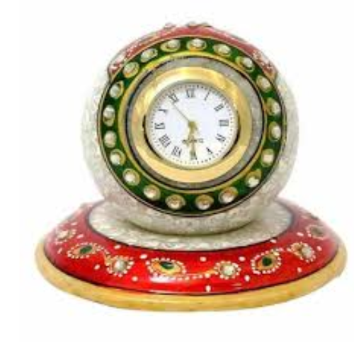 Round Table Stylish Clock - Color: Multicolor