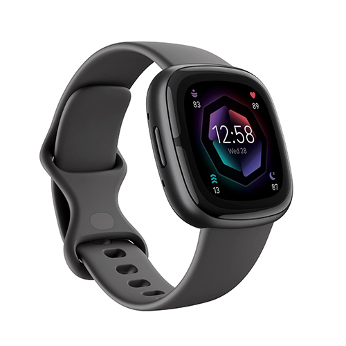 Black Fitbit Sense 2 Smart Watch - Features: Touchscreen