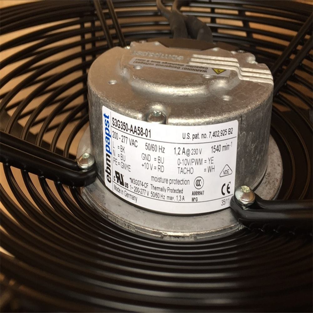 ebmpapst S3G350-AA58-01 M3G074-CF 230V AC 1.25A 1850W 1540RPM Ball Bearing External Rotor IP44 Axial Cooling Fan