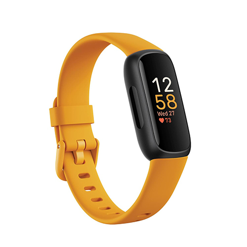 Morning Glow Fitbit Inspire 3 Fitness Tracker - Color Of Band: Orange