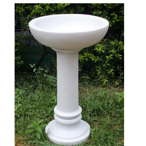 White Marble Bird Bath