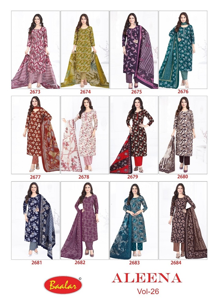 Baalar Aleena Vol-26  Dress Material