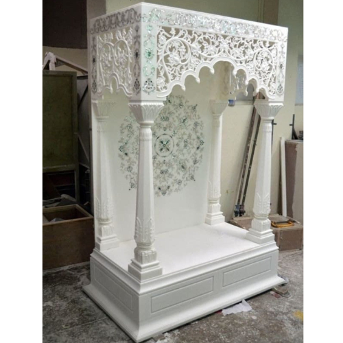 Inlay Handmade Marble Mandir
