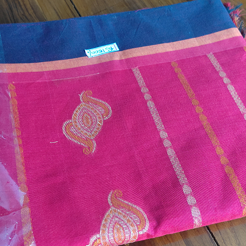 Ladies Cotton Saree - Color: Pink