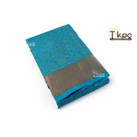 Gota Work Dharmavaram Silk Saree - Color: Blue