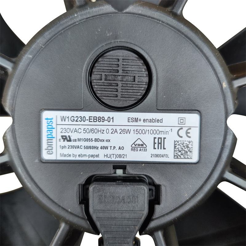 ebmpapst W1G230-EB89-01 230VAC 26W 0.2A 50/60Hz 230mm 1500/1000RPM IP55 Ball Bearing Inverter Axial Cooling Fan