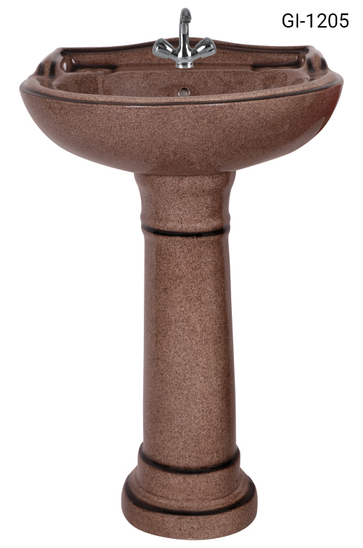 Porcelain pedestal sink