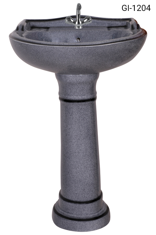 Porcelain pedestal sink