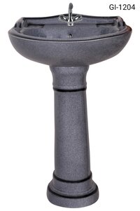 Porcelain pedestal sink