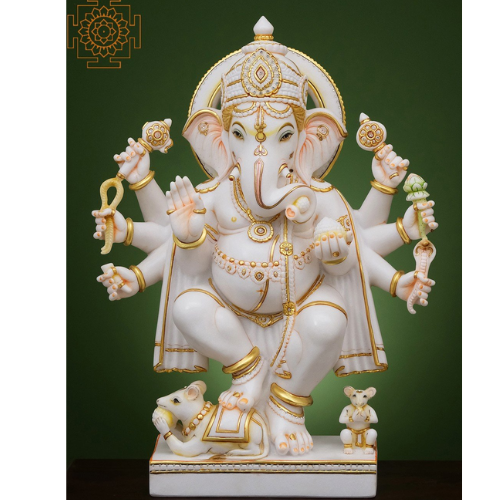White Marble Ganesha Statue