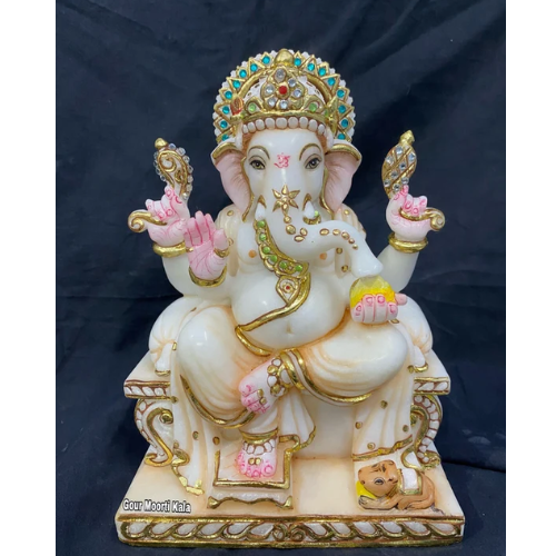 White Marble Ganesha Statue