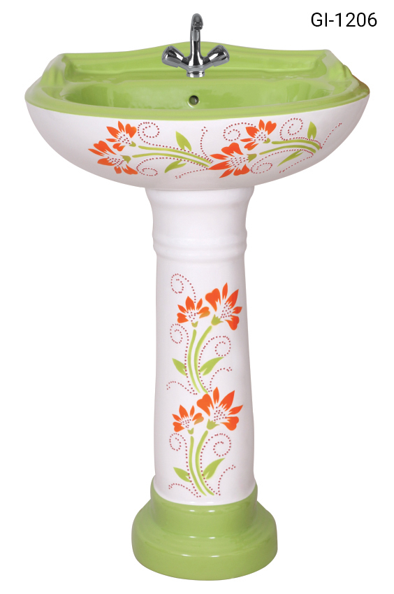 Wash basin pedestal combo